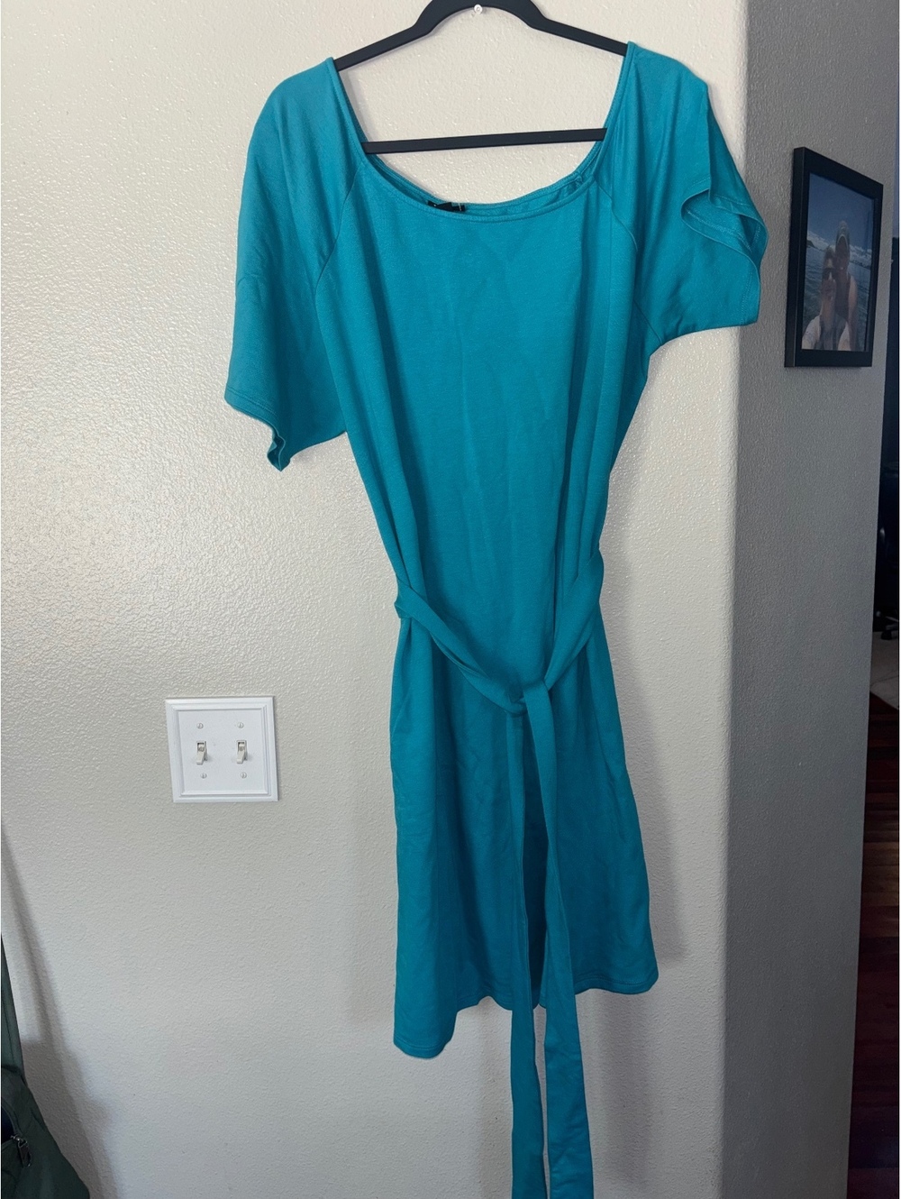 Torrid Callie Off-Shoulder T-Shirt Mini Dress Teal Blue Plus Size 3 / 3X NWT